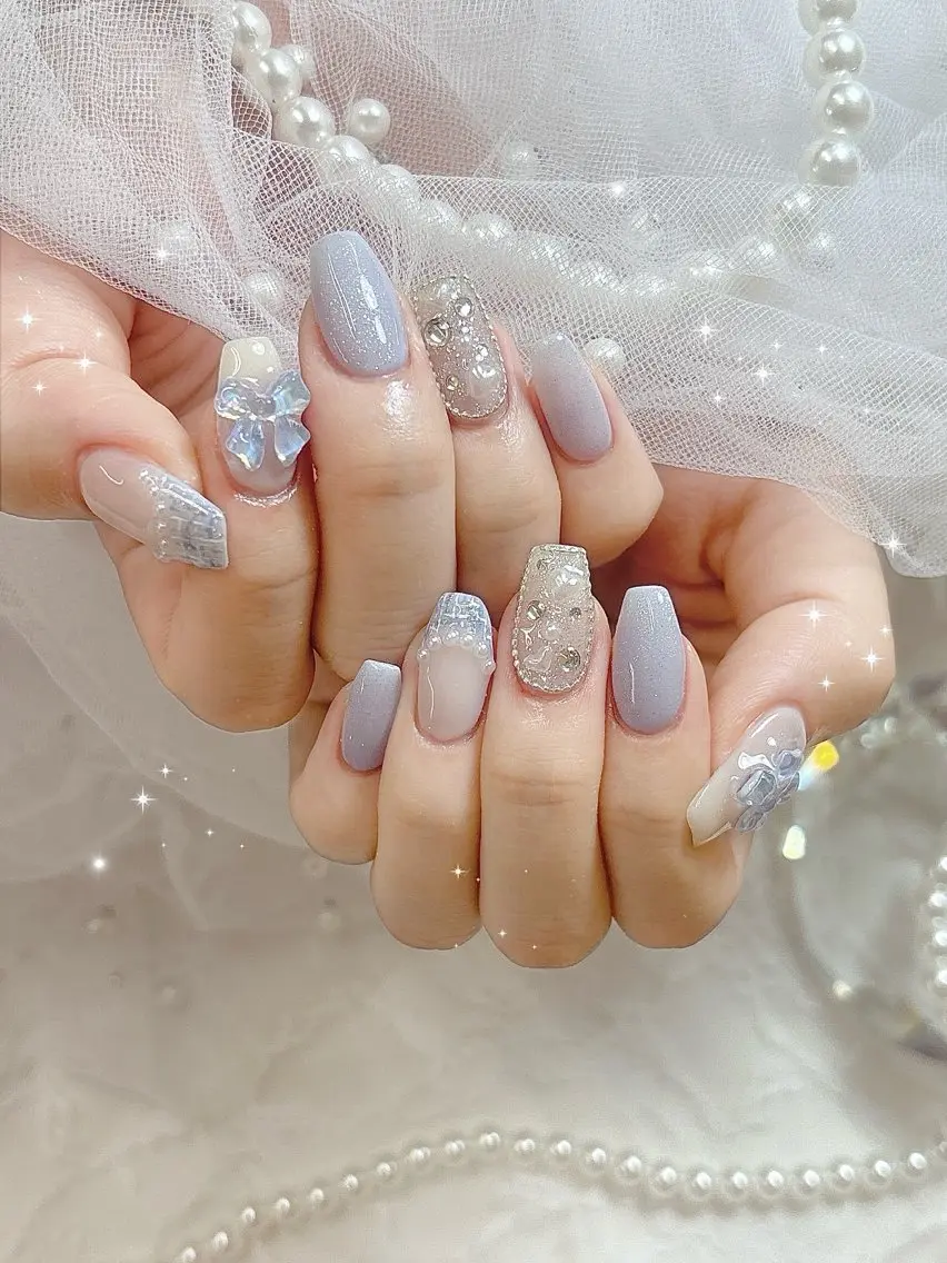 【1番人気✨】オフ無料♡持ち込みデザインMコース🎀の写真