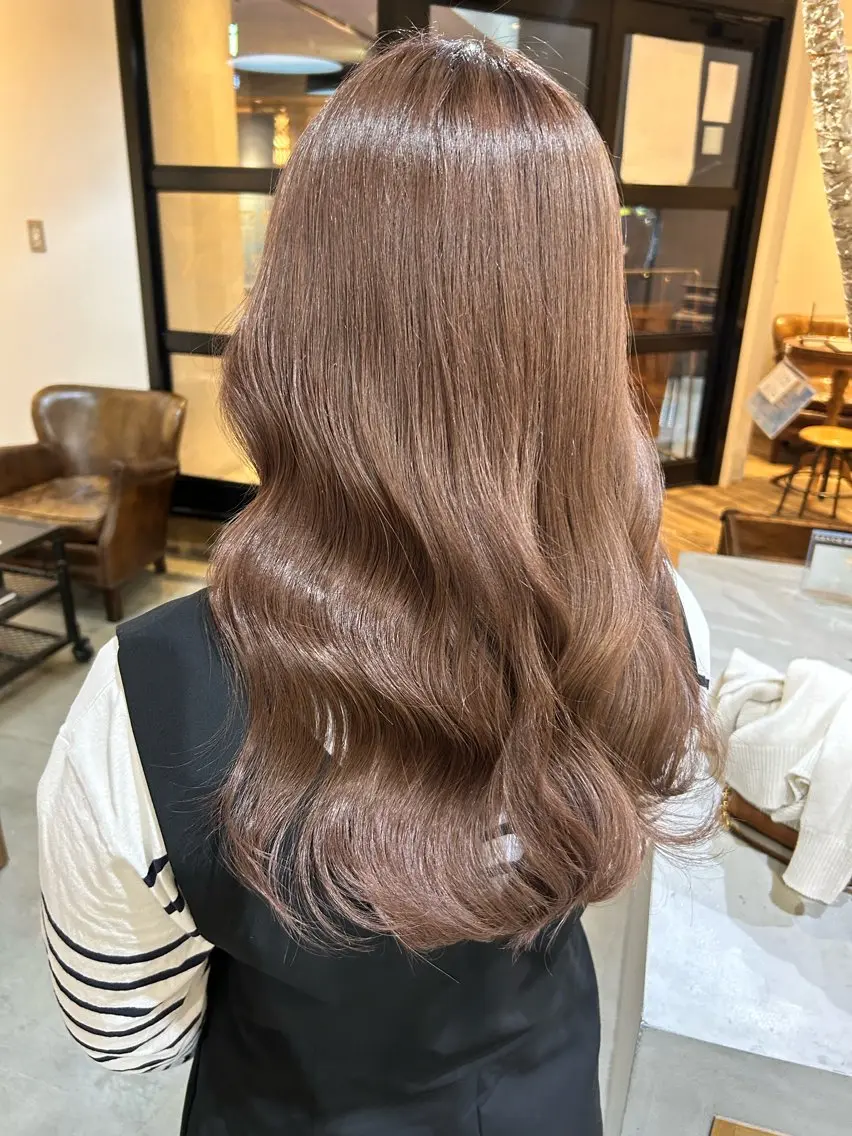セミロング 韓国風カラー 韓国風ヘア 赤味消しくすみカラー 💕髪質改善/梅田のヘアスタイル