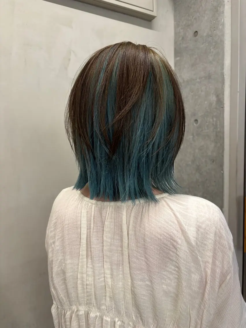ミディアム カラー カット ヘアカラー トリートメント yuuna/ ハッシュカット🎀のヘアスタイル
