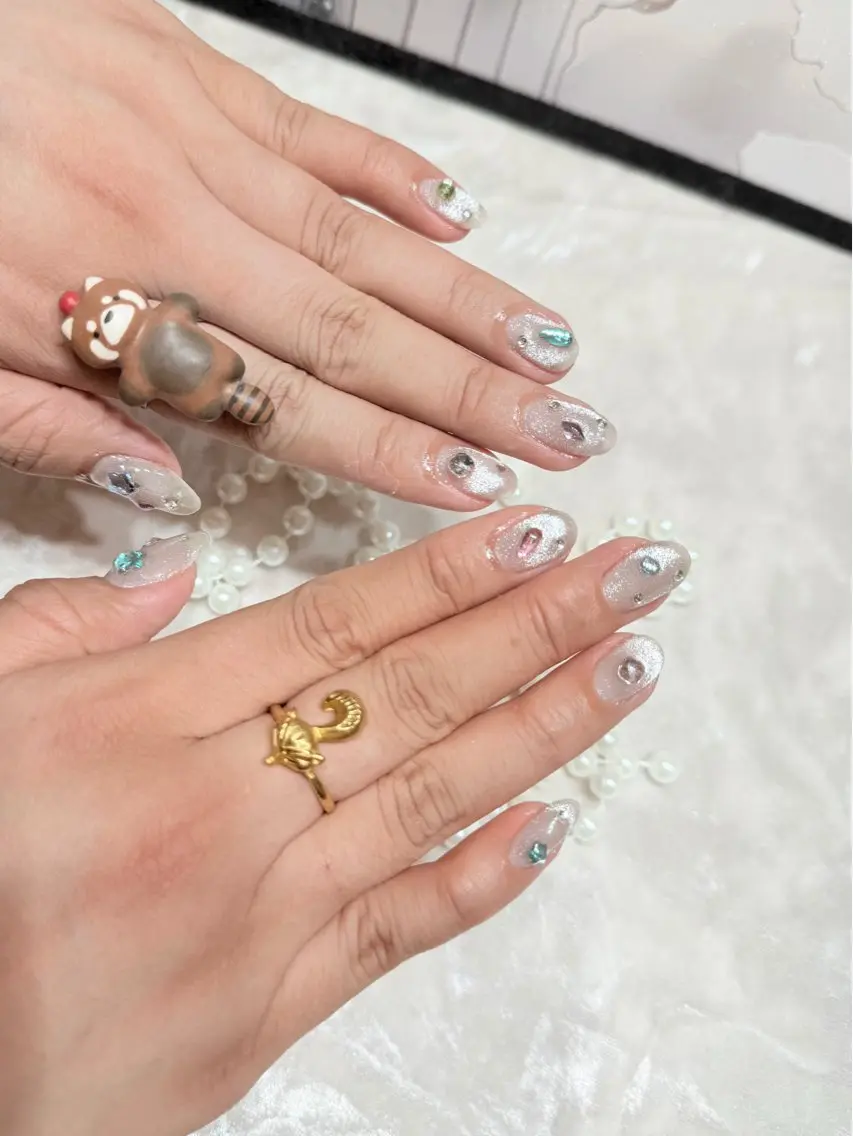 ネイル アートネイル フットネイル ジェルネイル ハート マグネットネイル Babarla Nailのネイルデザイン