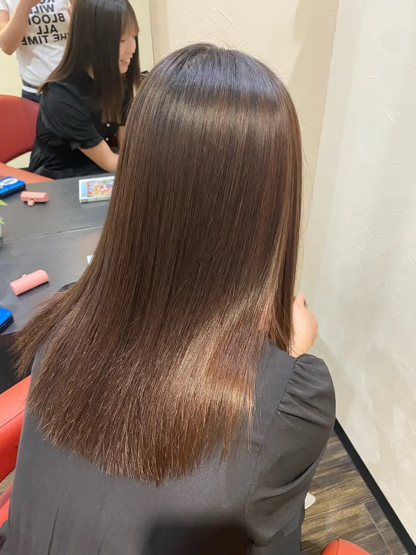 ミディアム カット 縮毛矯正 yamashita karinのヘアスタイル