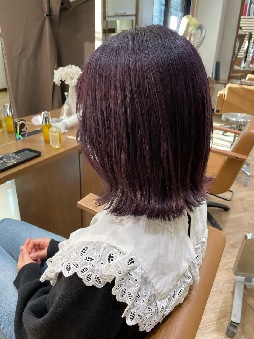 ミディアム カラー ヘアアレンジ ダブルカラー トリートメント ヘアカラー 韓国風／ハイトーン AYAKAのヘアスタイル