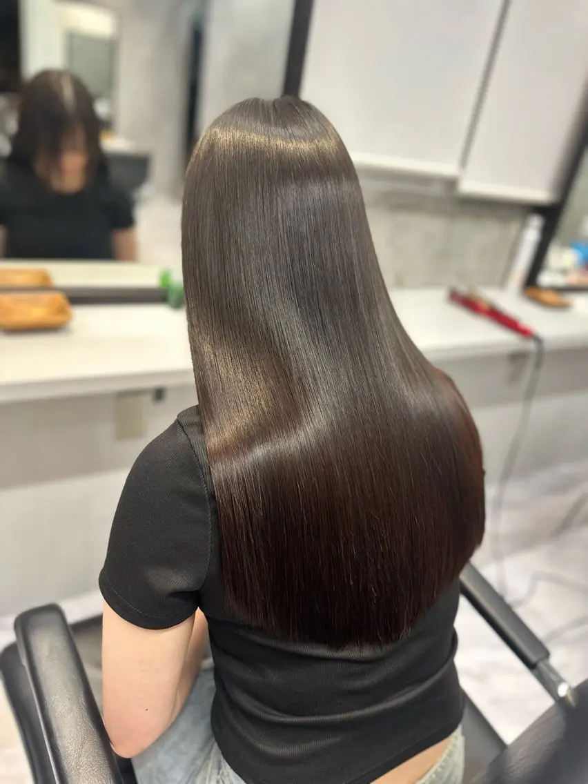 ロング 10月限定モニター 髪質改善美髪矯正のヘアスタイル