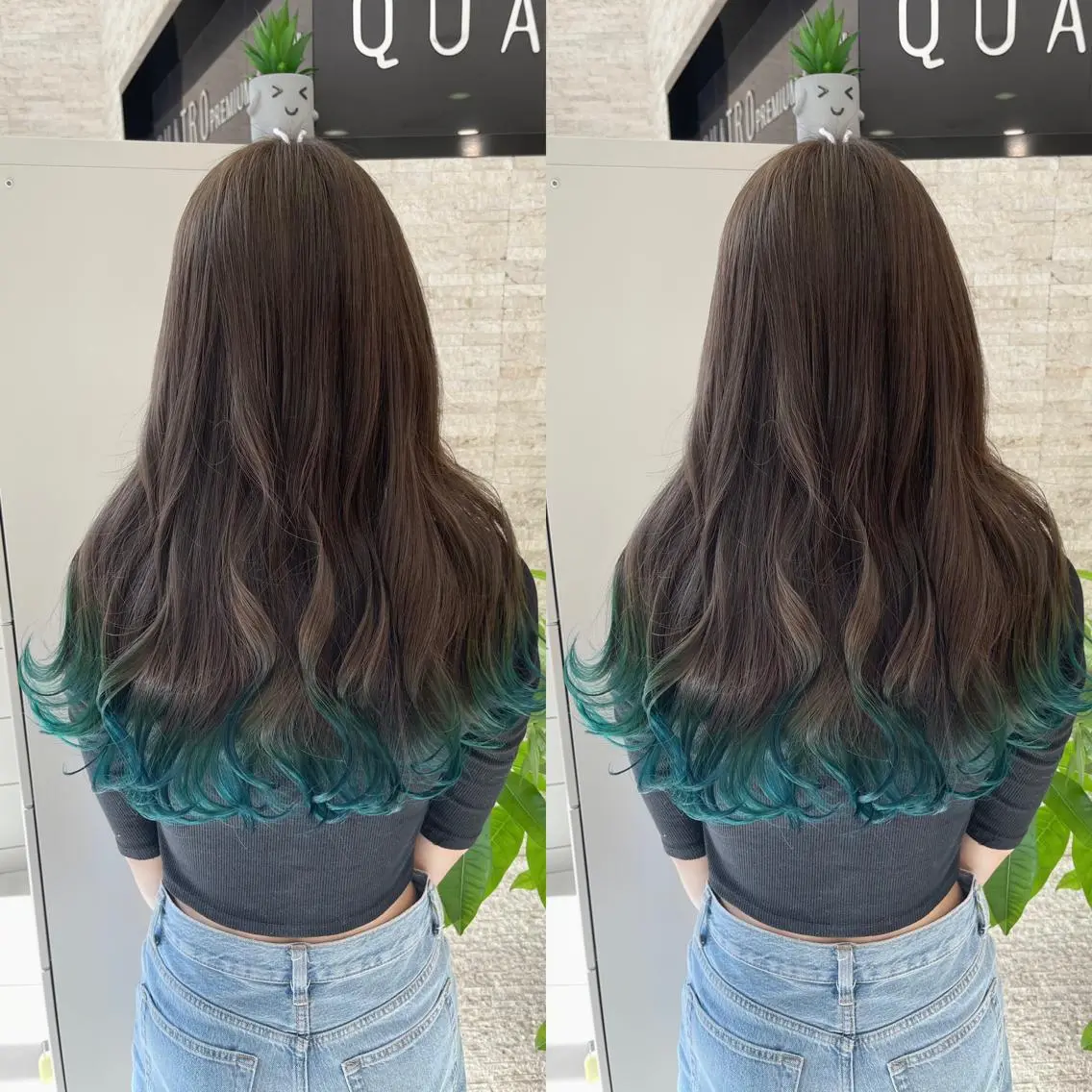 ロング カット ヘアカラー Y Uのヘアスタイル