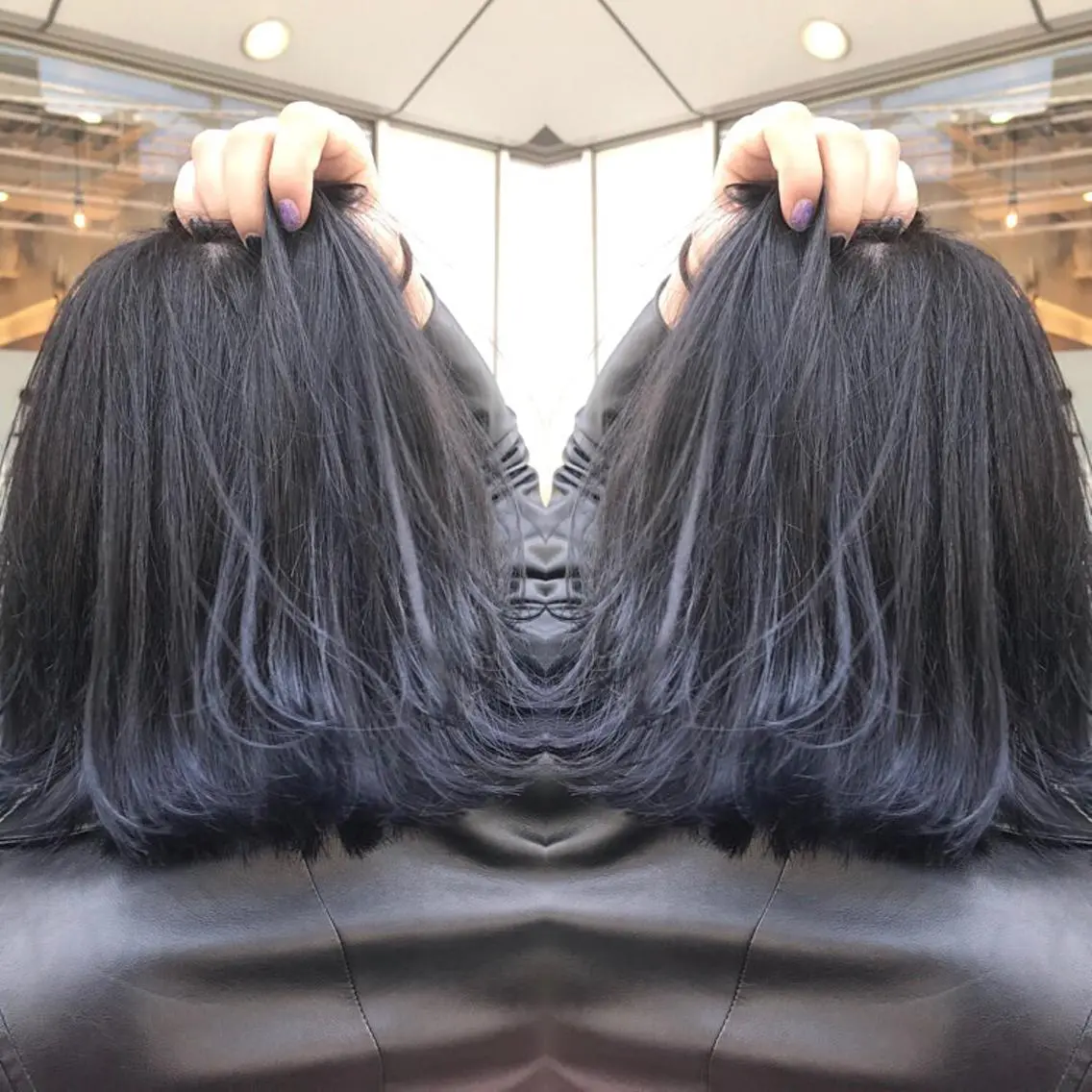 ショート カラー アッシュ グラデーションカラー ネイビーカラー 青木 茂樹⭐️ 透明感カラーのヘアスタイル