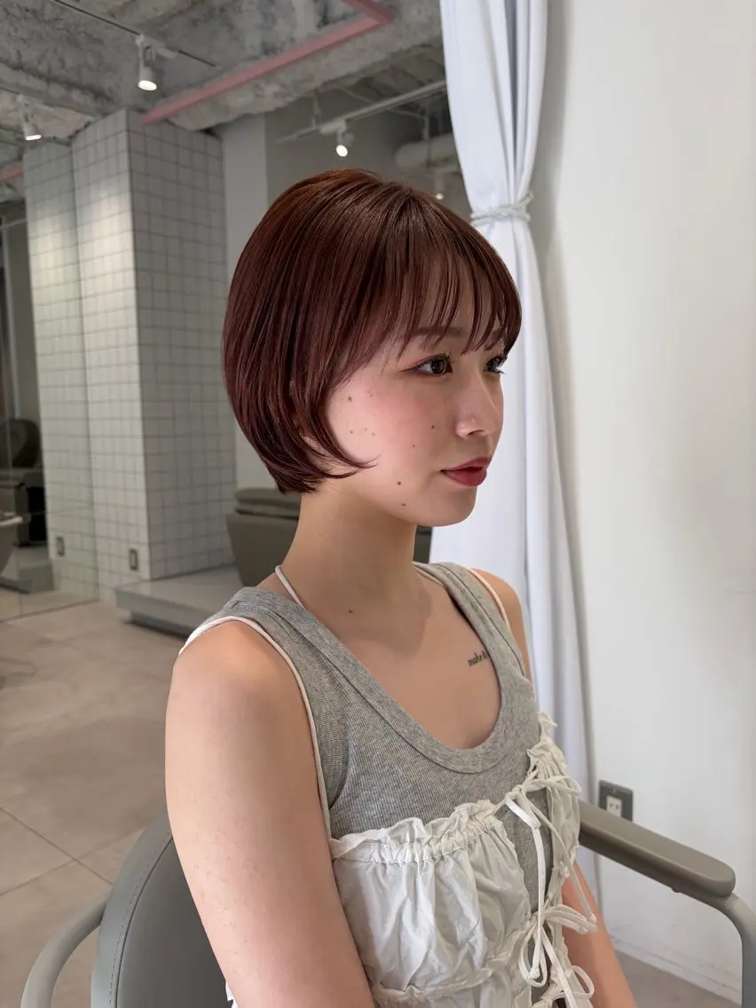ショート ショートヘア レイヤー♡ 石川優奈のヘアスタイル