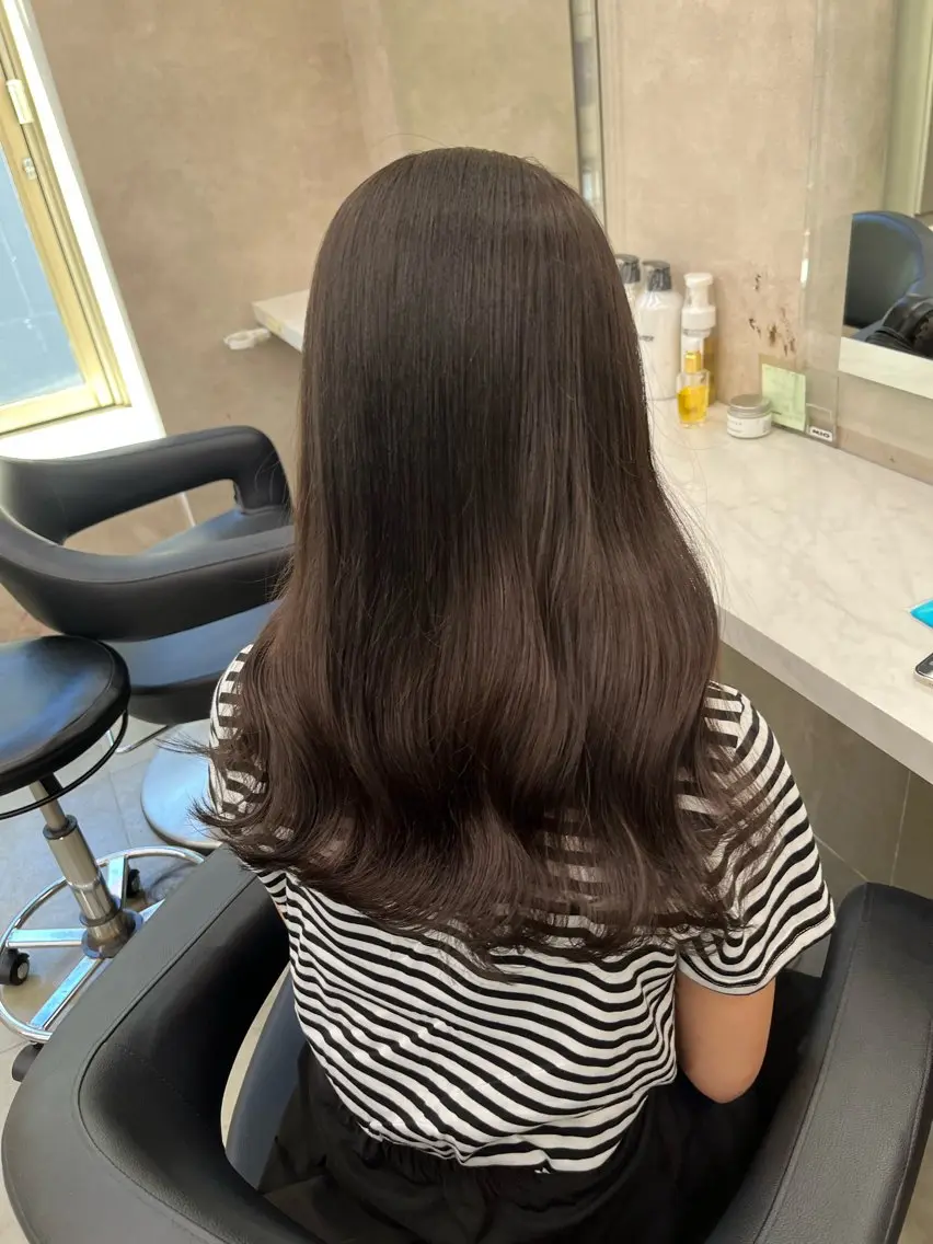 セミロング メンズ ヘアカラー トリートメント 寒色/ベージュヘア ブリーチありMiOのヘアスタイル