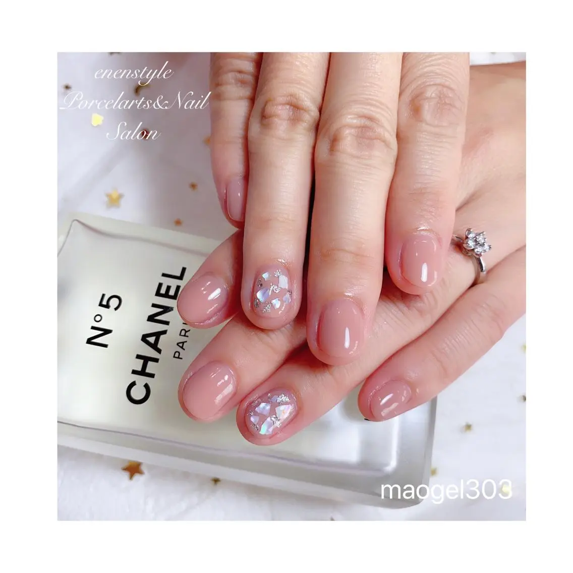 ショート ネイル ジェルネイル ニュアンスネイル オフィスネイル ワンカラーネイル パラジェル 🐾enen style 🐾のネイルデザイン