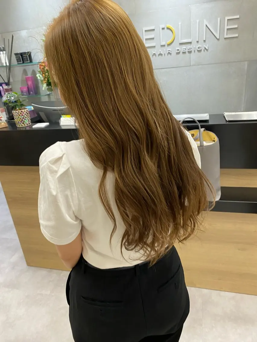 ロング カラー ブリーチ ハイトーンカラー ブリーチなしカラー 中尾 綺のヘアスタイル