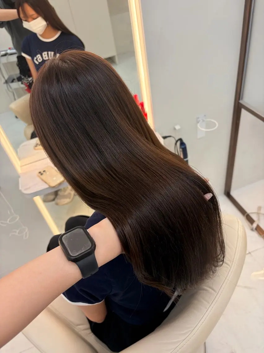 ロング カラー カット ヘアカラー トリートメント 透明感カラー/髪質改 善/京都/akaneのヘアスタイル