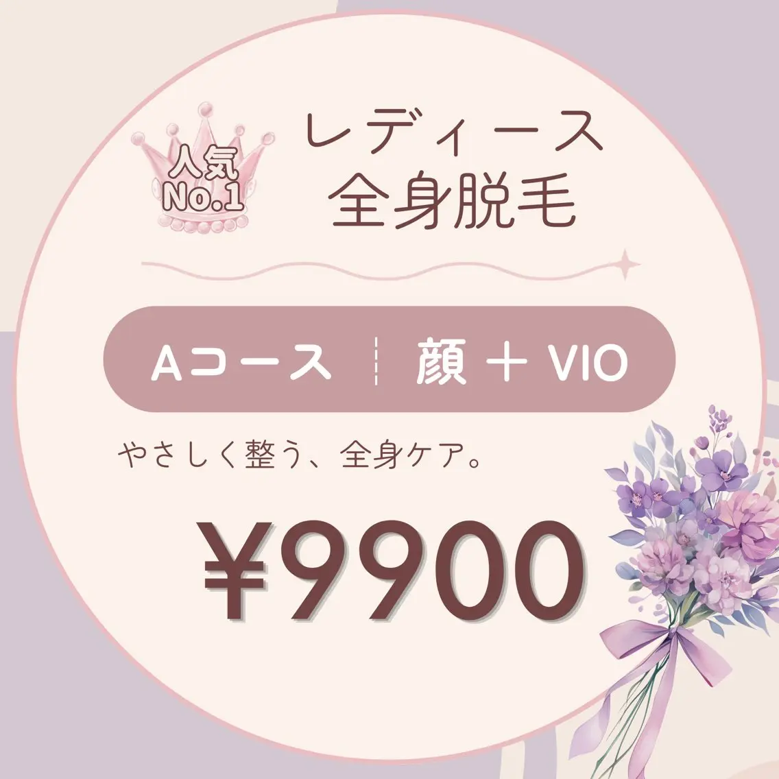 リピーター様限定【女性専用】全身脱毛Aコース（顔＋VIO込）の写真