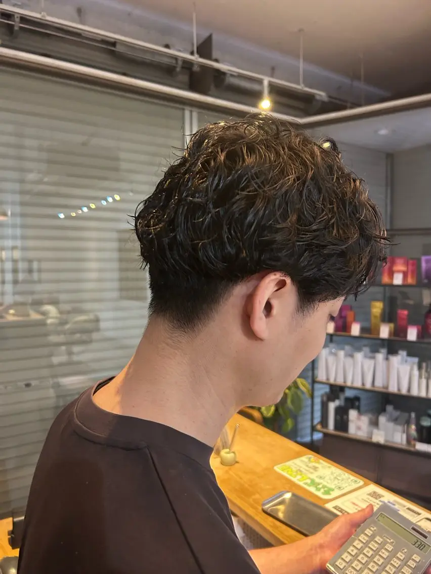 パーマ メンズ カット パーマ 田口 未侑のヘアスタイル