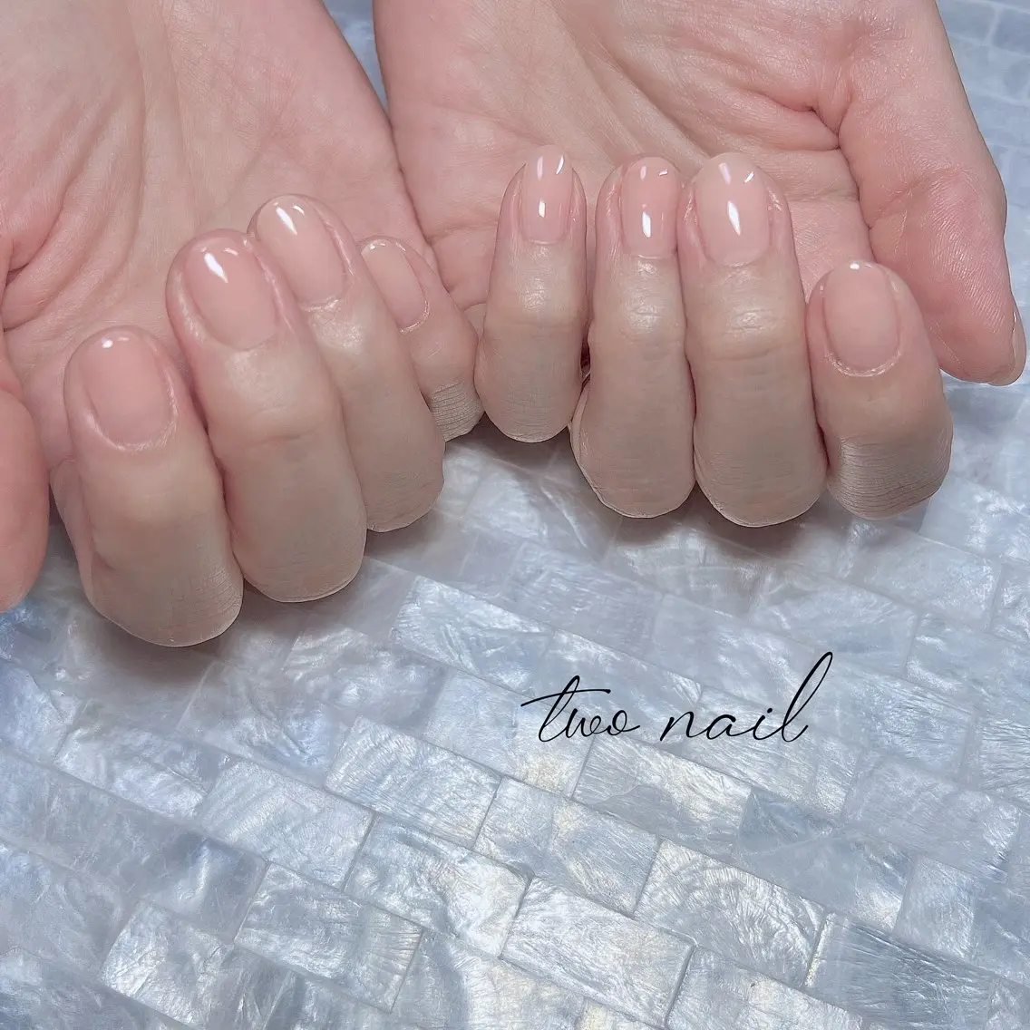 ネイル ネイルチップ ホワイト ハンドネイル two nailのネイルデザイン
