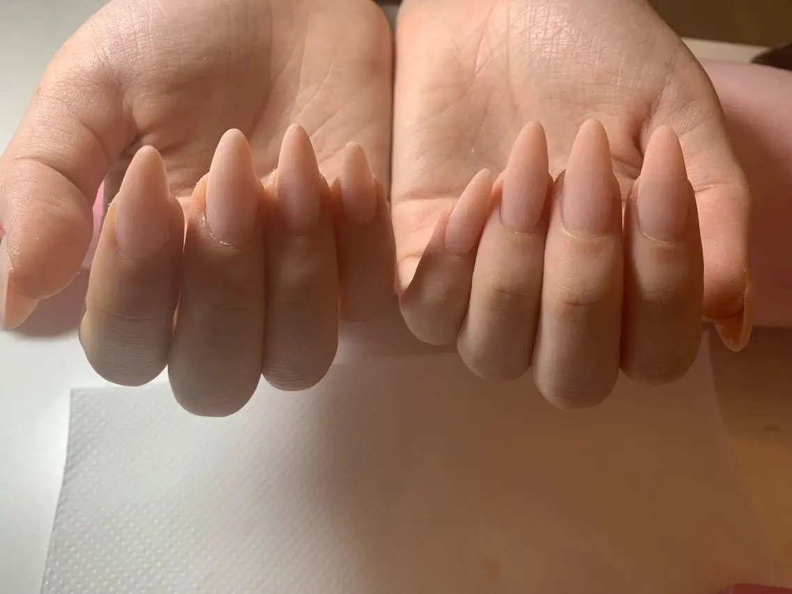 ネイル 長さ出し ジェルネイル スカルプネイル nail salon Pink Aliceのネイルデザイン