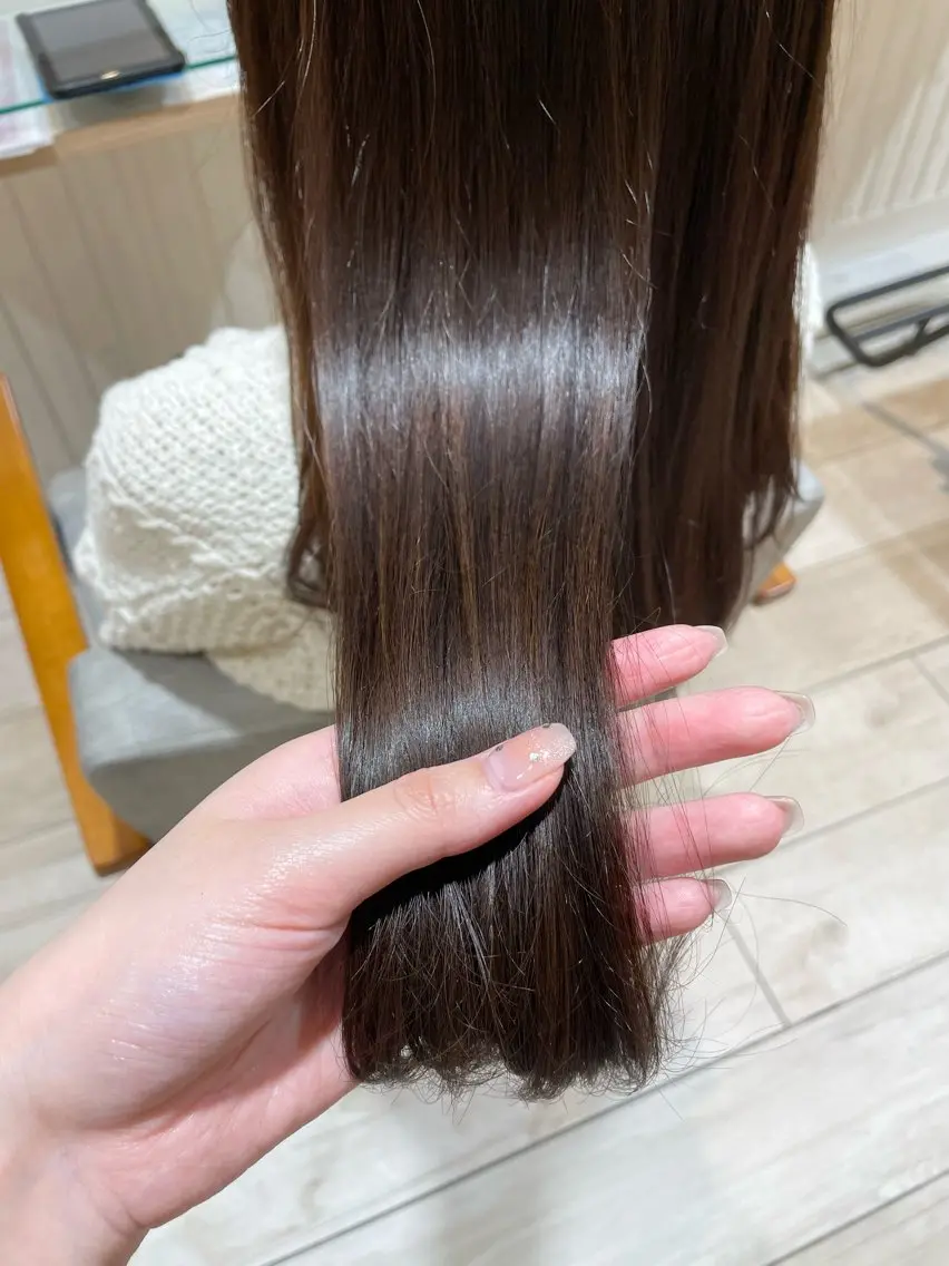 セミロング カラー グレージュ パーマモデル 募集中🎀渡邉のヘアスタイル