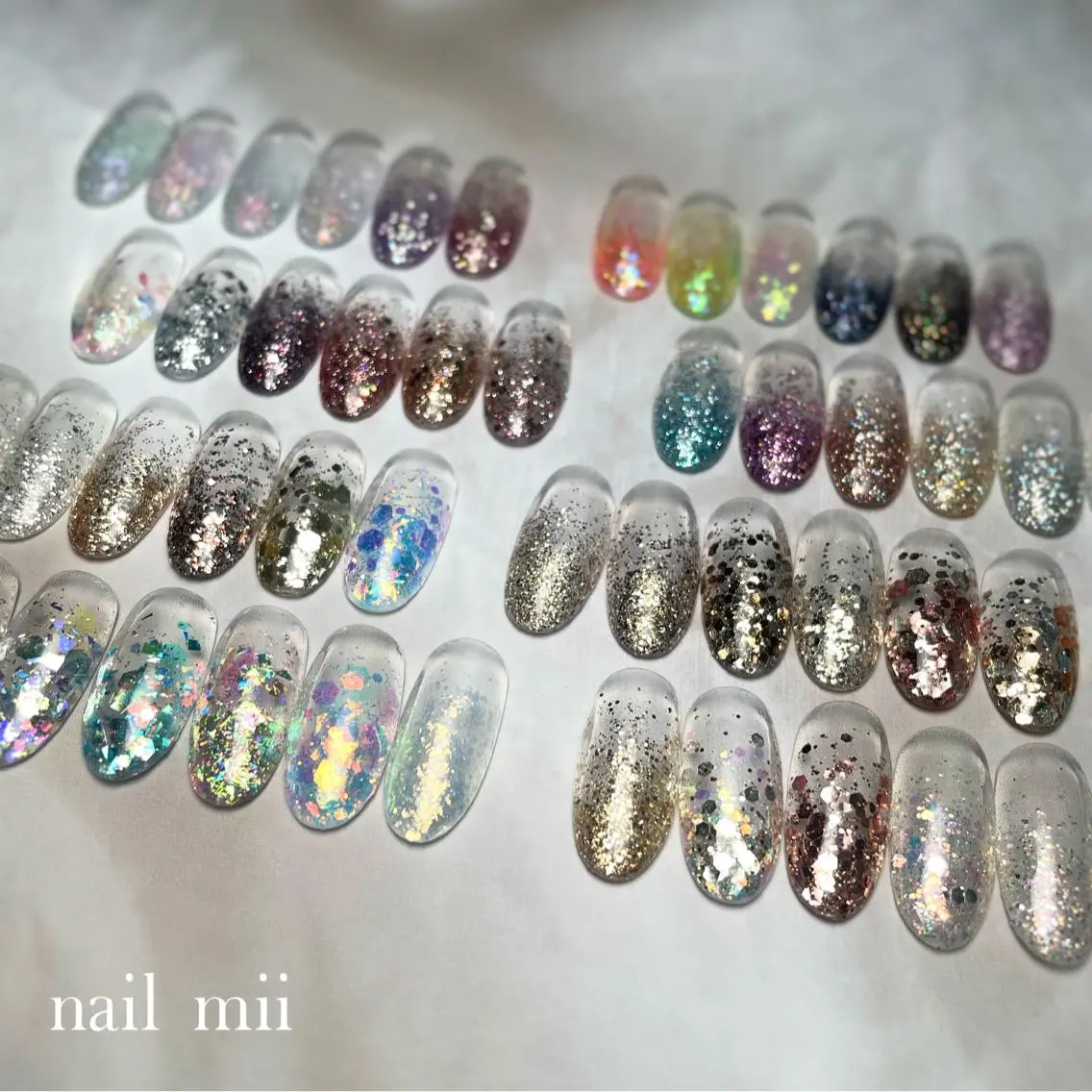 ネイル グラデーション ラメ(グリッター) ラメグラデーション nail mii HIROMIのネイルデザイン
