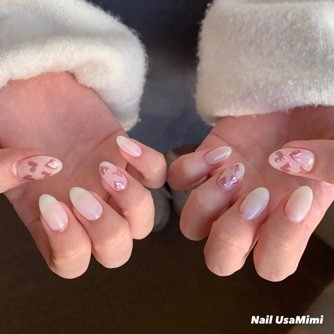 ネイル ジェルネイル マグネットネイル 持ち込み ワンカラーネイル パラジェル 本町ネイルNail UsaMimiのネイルデザイン