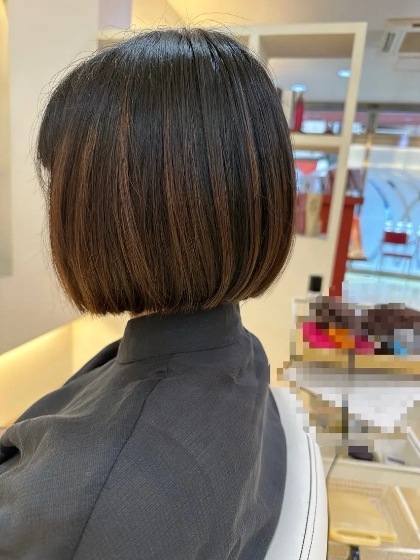 ショート ワンレンボブ ボブ ショートヘア シュヴー門前仲町 モデル募集中のヘアスタイル