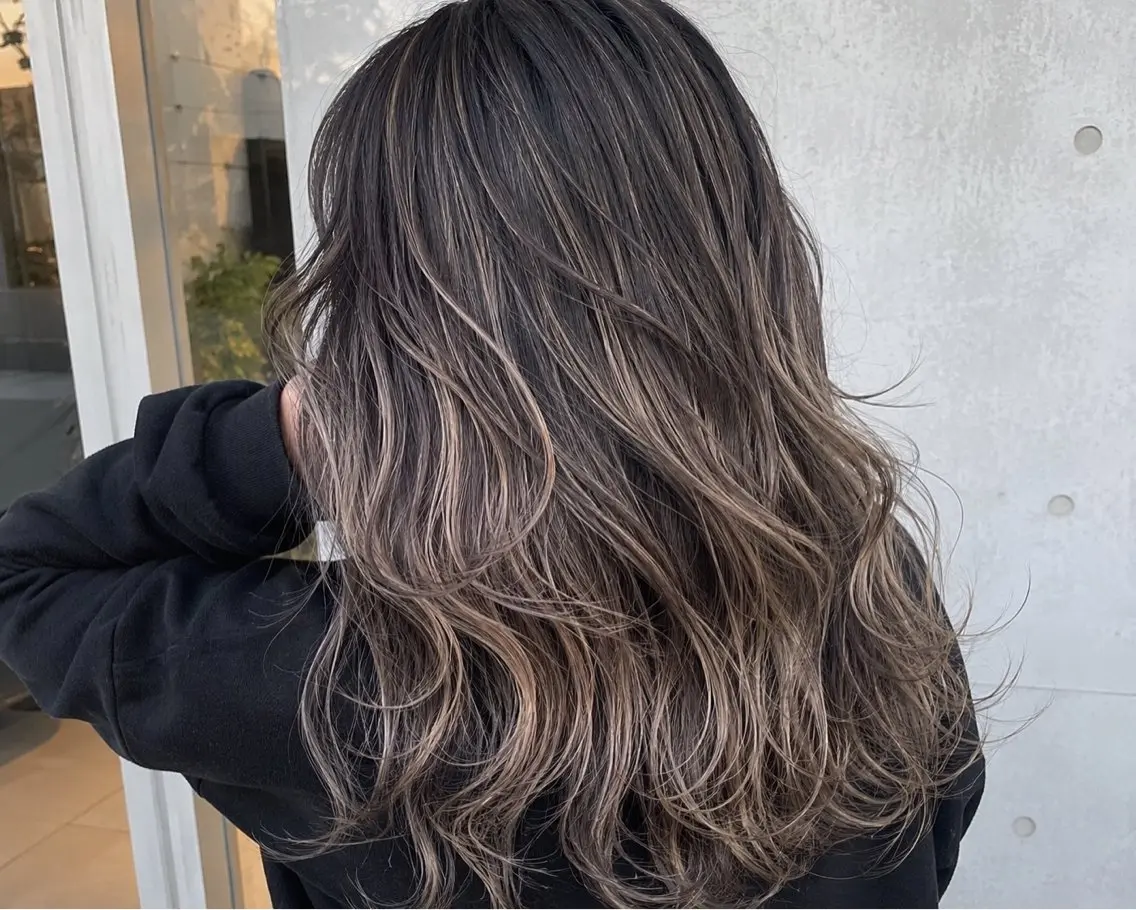 ロング カット ヘアカラー 似合わせ☘️ ふじここなのヘアスタイル