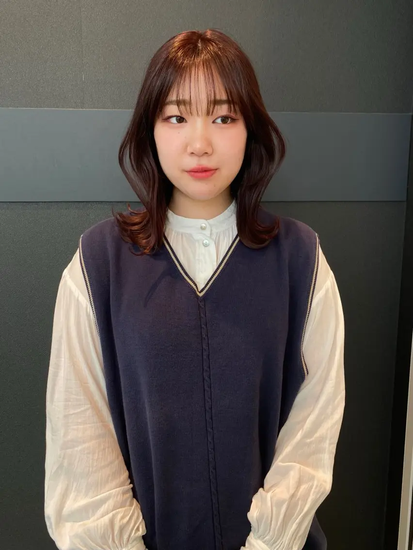 ミディアム カラー ブリーチ ブリーチなしカラー カット ヘアカラー トリートメント mai / linoah˚✧のヘアスタイル