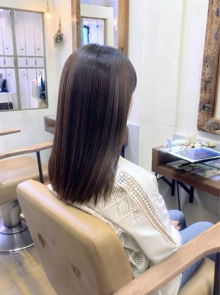 ロング 松下 沙織のヘアスタイル