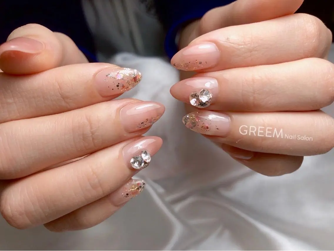 ネイル グラデーション ピンク シンプルネイル ハンドネイル GREEM グリームのネイルデザイン