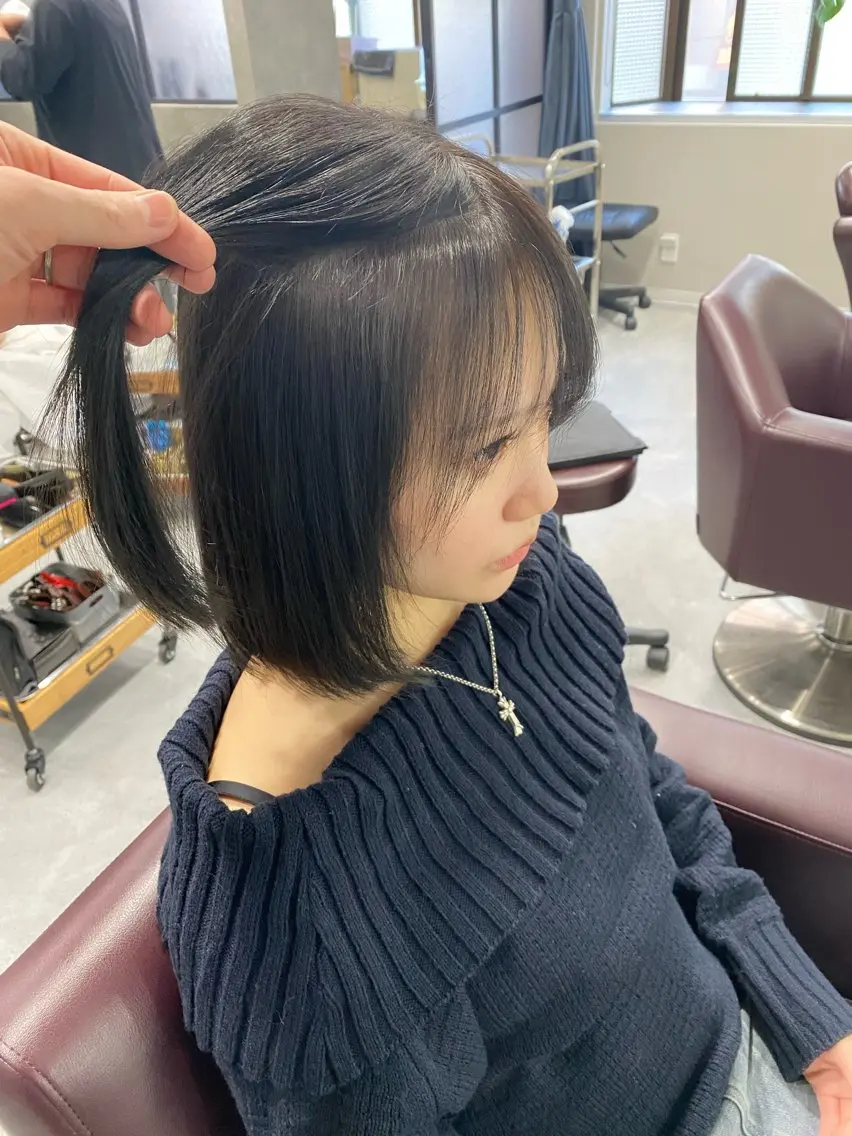 ショート 酸性ストレート ヘアカラー 縮毛矯正 梅田中崎町髪質改善 /オキヒロト/エコルのヘアスタイル
