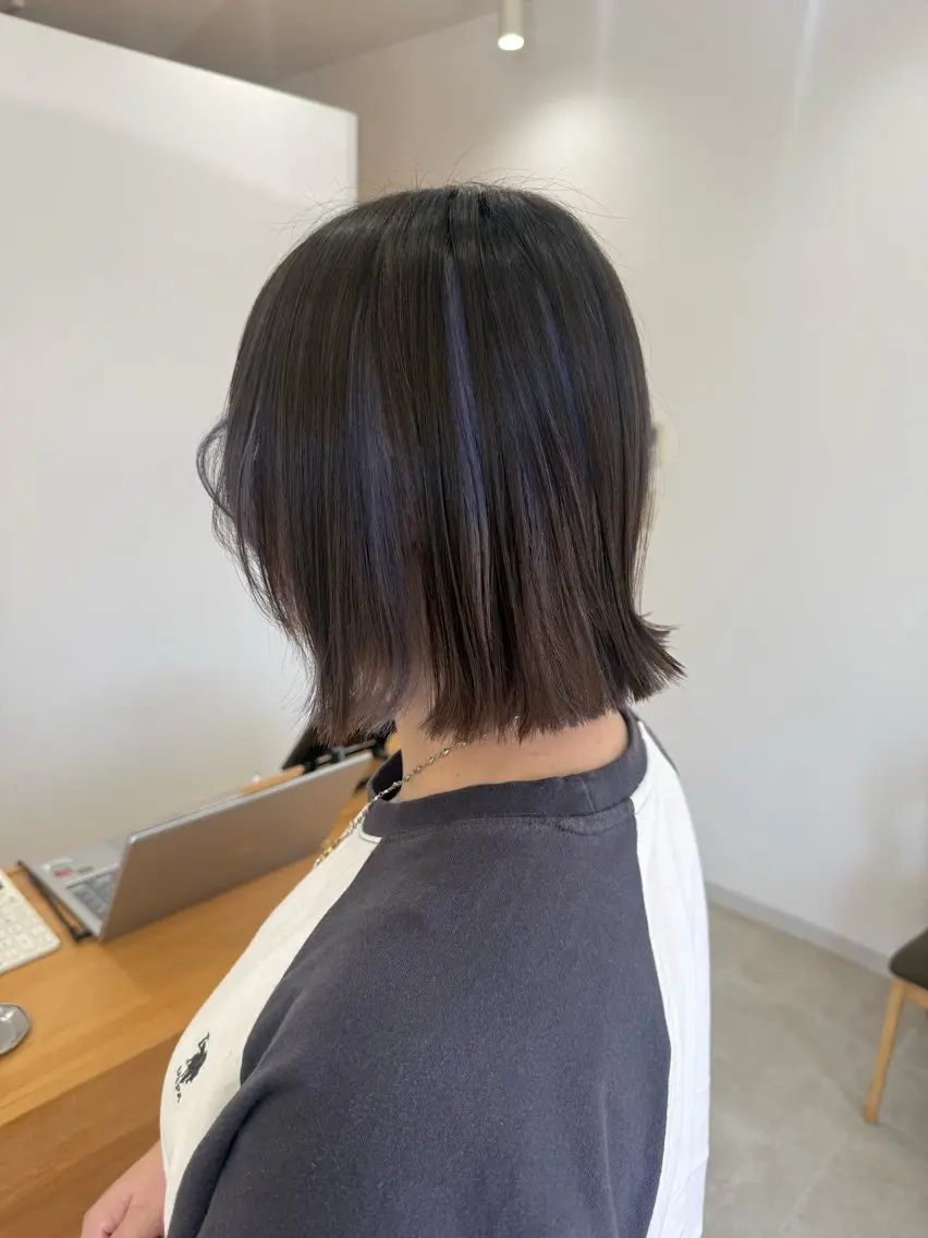 ミディアム ボブ カット ヘアカラー ボブ迷子卒業/トレン ドボブ/あすか🐯のヘアスタイル
