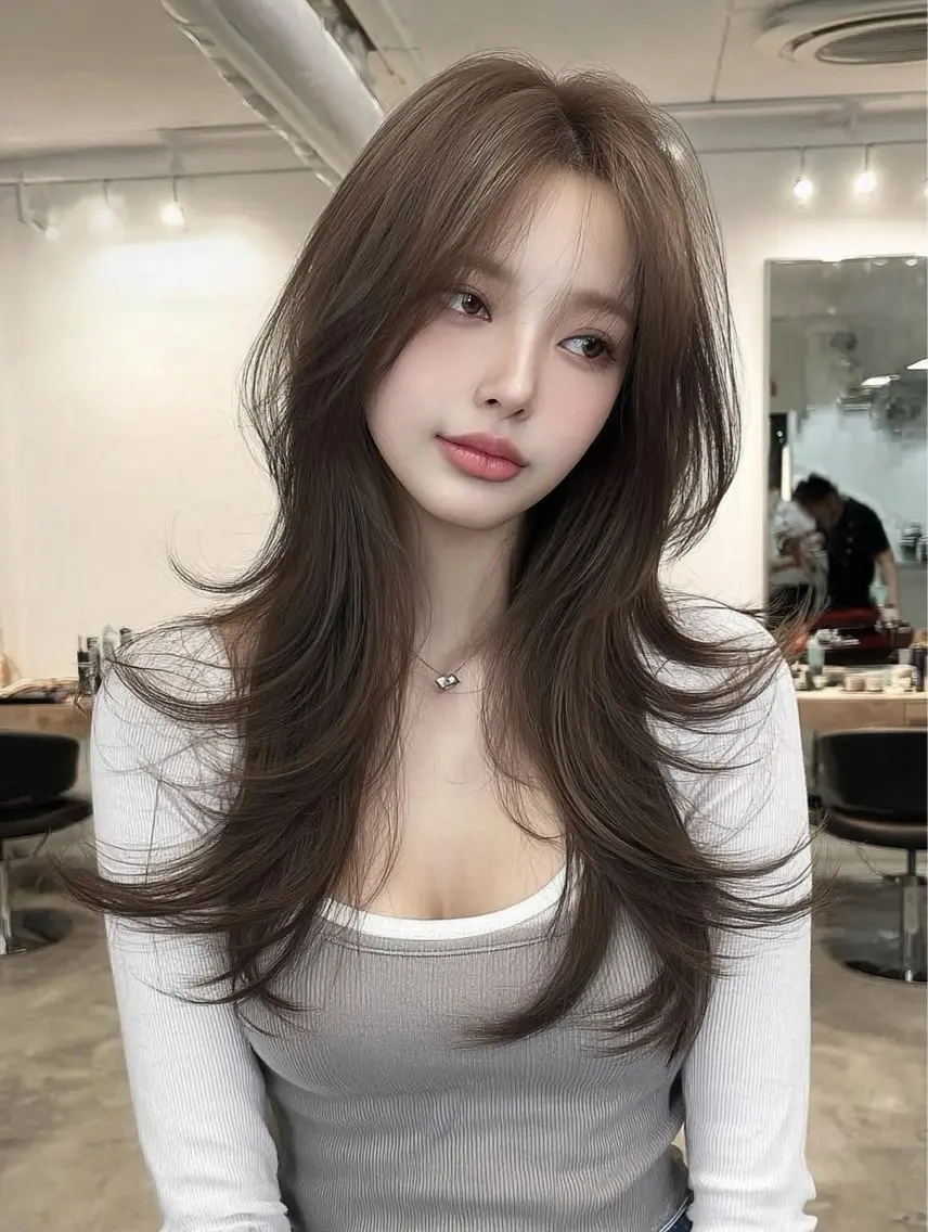 セミロング 韓国風ヘア🧚‍♂️ マツパ🧼はるのヘアスタイル