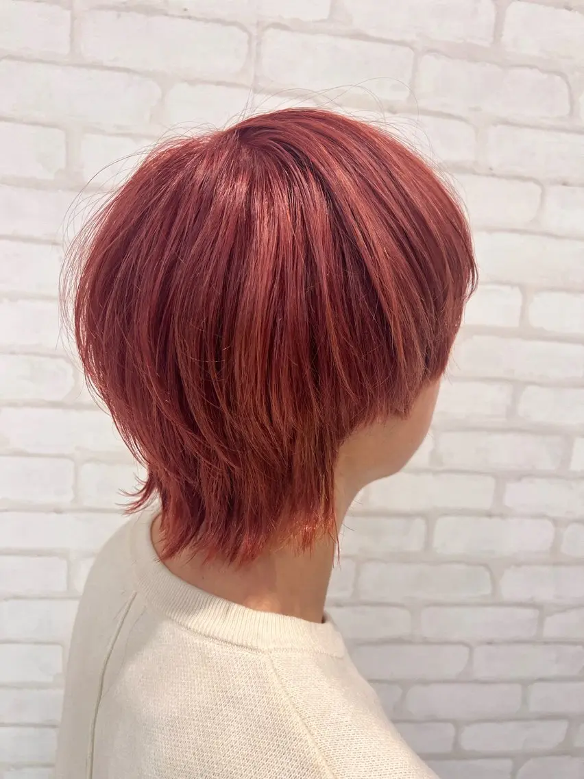 ショート ショートヘア ウルフカット カット ヘアカラー メンズ特化☝️添田 好恵のヘアスタイル