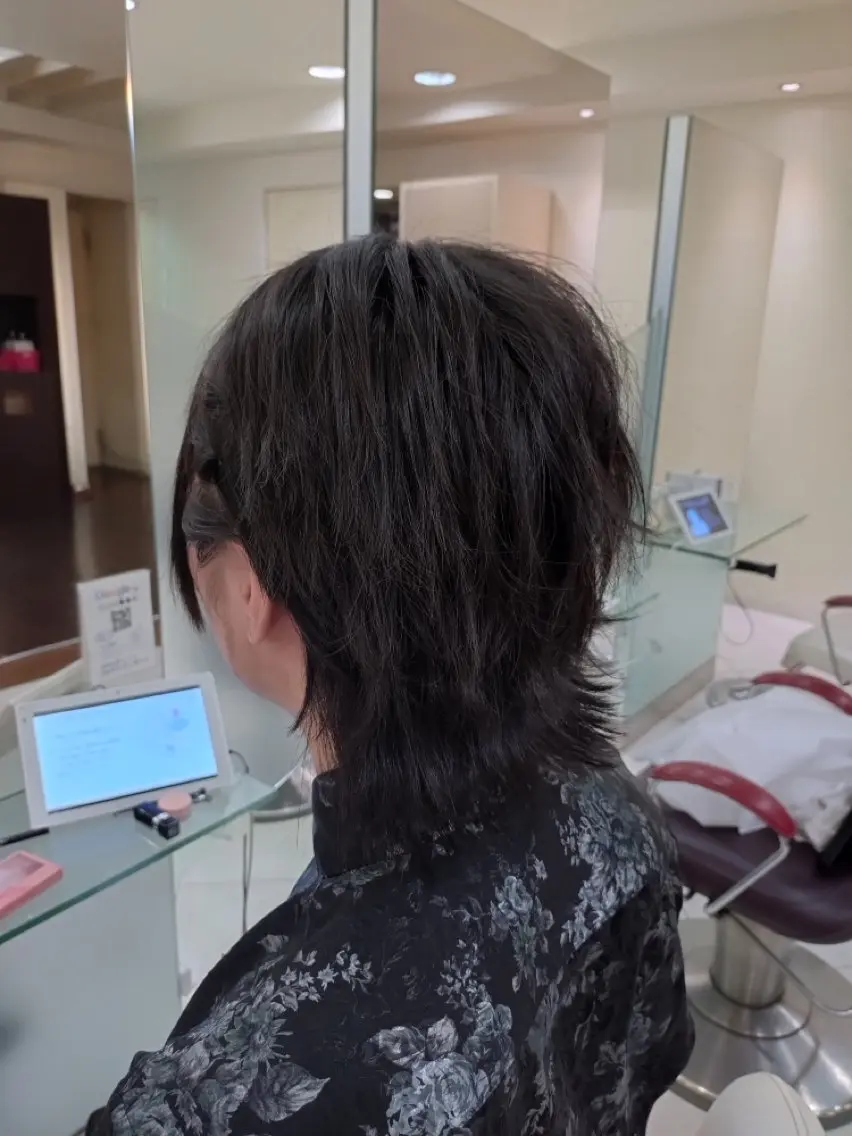 ミディアム ヘアアレンジ メンズ メンズウルフカット 外ハネヘア ウルフカット 🐺デザインウルフ / 一ノ瀬 凌🐺のヘアスタイル