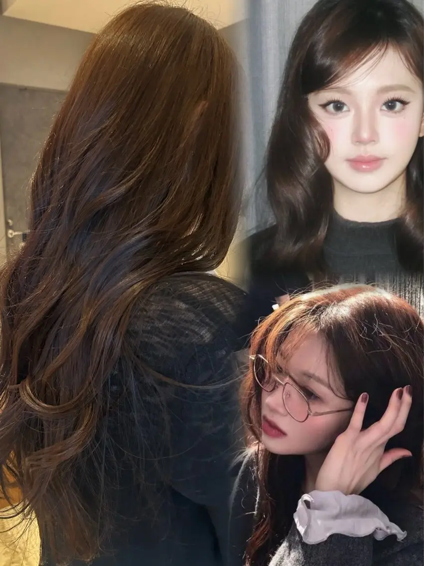 ロング カラー グレージュ 韓国風ヘア ロング カット ヘアカラー トリートメント 艶髪/透明感カラー ✨KIKOのヘアスタイル