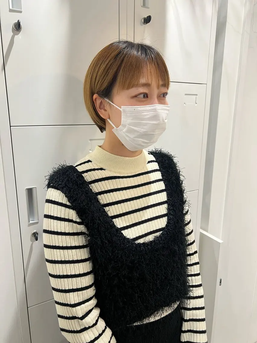 ショート カット トリートメント 黒阪 なみのヘアスタイル