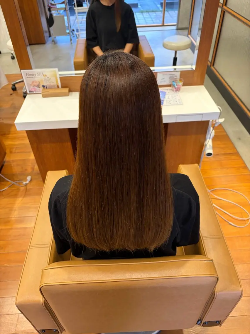 ロング 縮毛矯正 山根 りょうすけのヘアスタイル