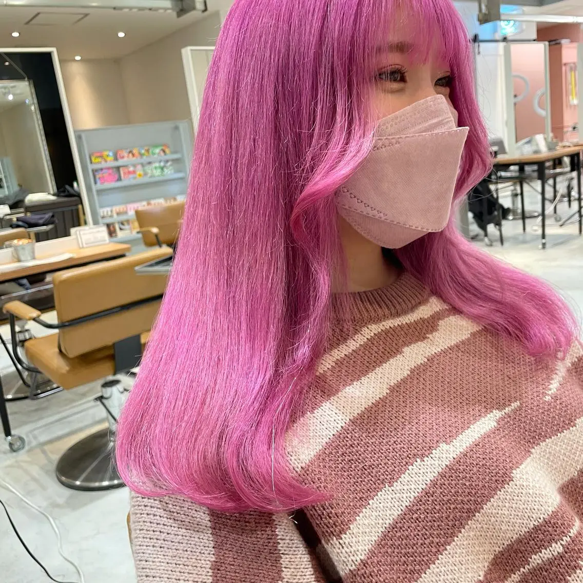 ロング カラー ブリーチ ケアブリーチ ヘアカラー 大阪韓国ヘア 🦋RINKAのヘアスタイル