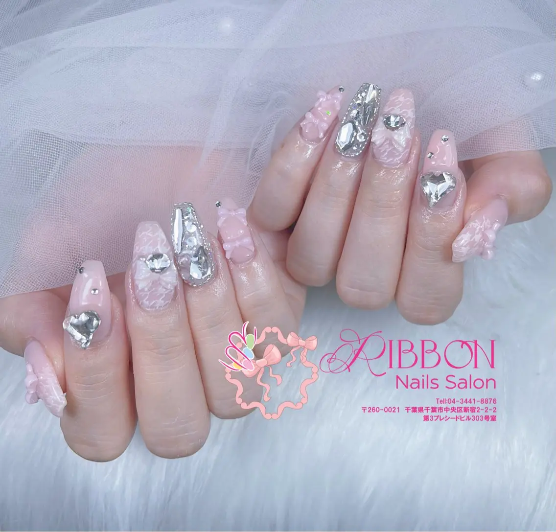 ネイル フットネイル フレンチネイル ジェルネイル マグネットネイル 持ち込み ハンドネイル Ribbonnail salonのネイルデザイン