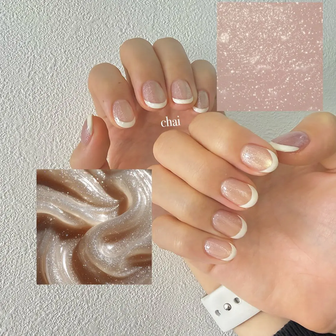 ネイル フレンチネイル マグネットネイル ハンドネイル chai nail + eye📍鶴橋のネイルデザイン
