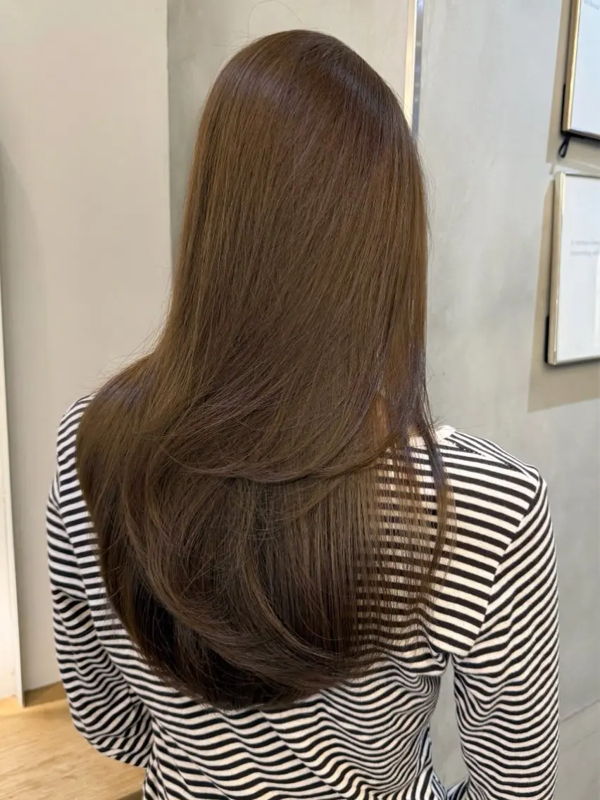 ロング カラー ベージュカラー ブリーチ ブラウンカラー ブラウンベージュ 透明感カラー カット ヘアカラー トリートメント 透明感カラー/ SHIZURIのヘアスタイル