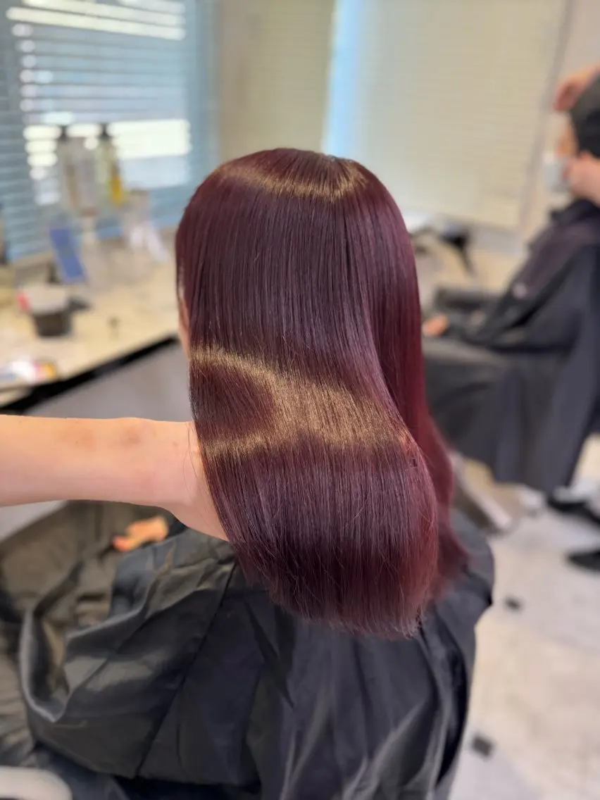 セミロング ヘアカラー ♥️韓国風透明感 暖色misa♥️のヘアスタイル