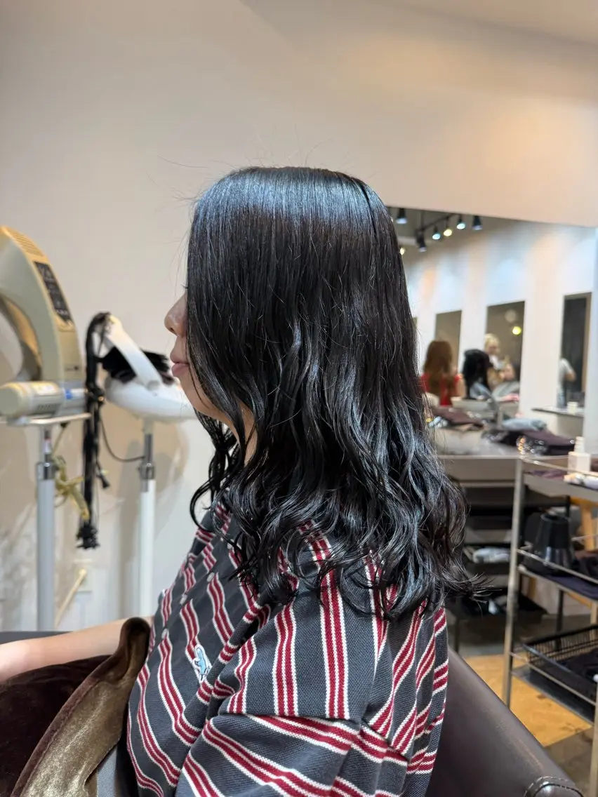 ミディアム カット パーマ トリートメント 【表参道】似合わせ パーマ/神野 楓のヘアスタイル