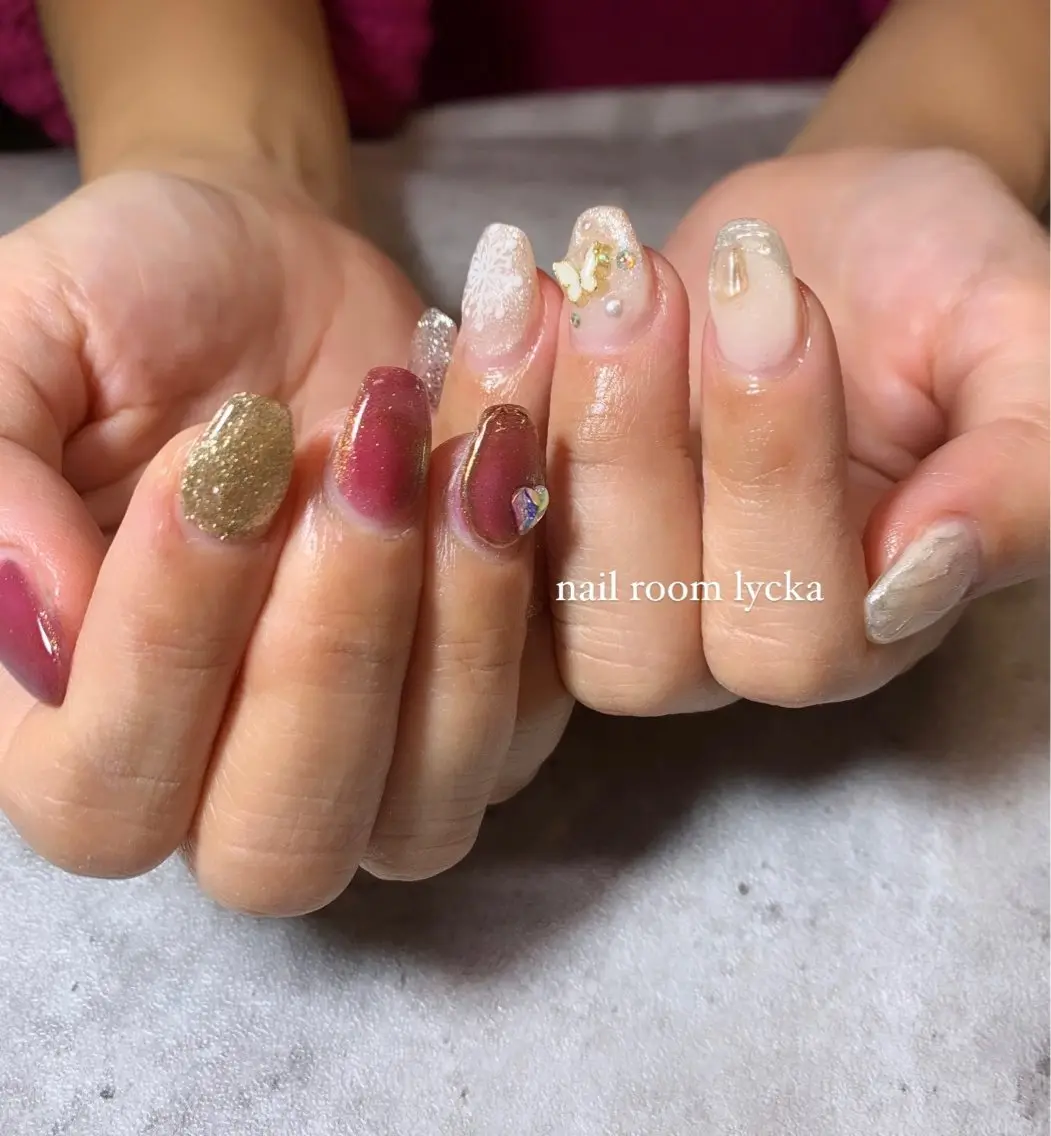 ネイル ネイルルームリッカ 𝐦𝐚𝐲𝐮のネイルデザイン