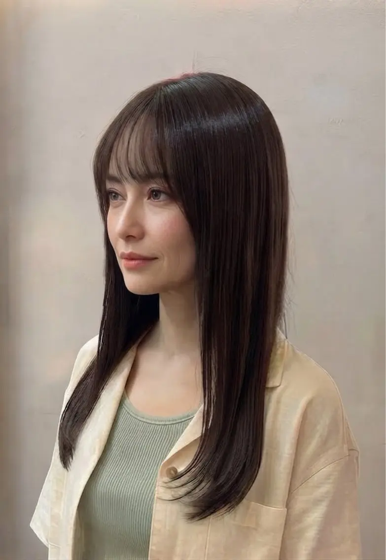 ロング 松下 沙織のヘアスタイル