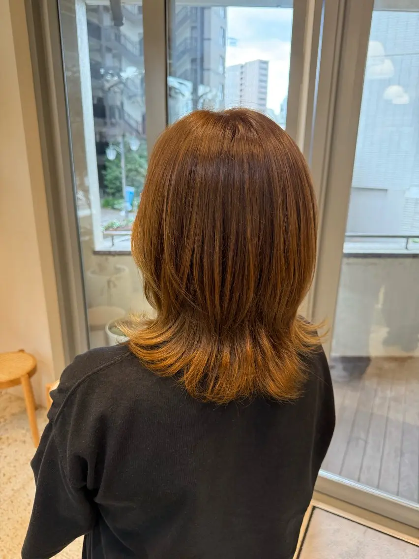 ミディアム カラー ヘアカラー 松江 優空のヘアスタイル
