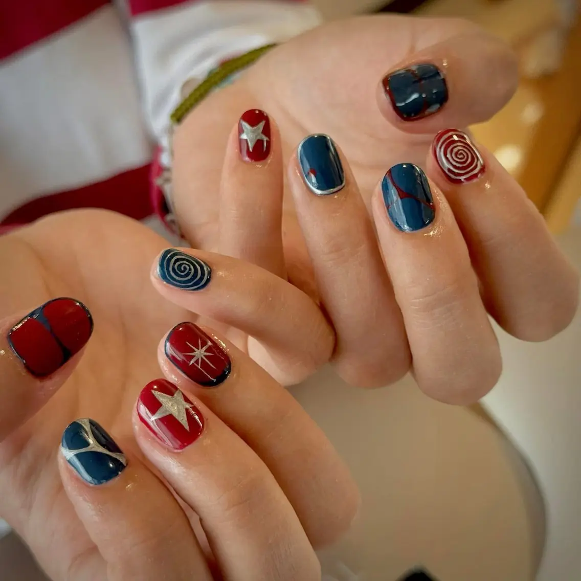ネイル ブルー フットネイル フレンチネイル 韓国ネイル ロングネイル Lee _nailのネイルデザイン