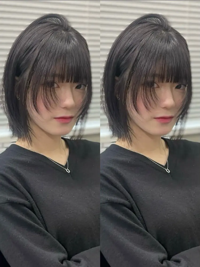 ミディアム カラー カット トリートメント RAIRA 福岡韓国ヘア‧₊˚✧のヘアスタイル