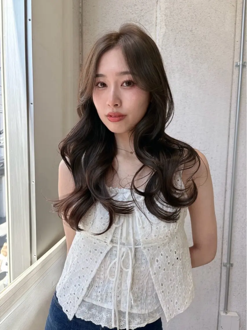 ロング カラー ヘアカラー トリートメント 天神ハイトーン/ GiseL.さくらのヘアスタイル