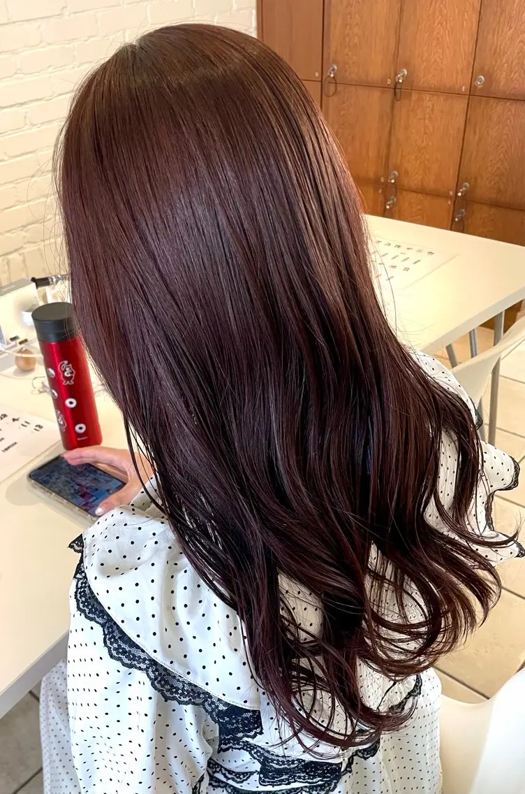 ロング カラー ラベンダーカラー 🩰韓国レイヤー🩷 艶カラー🌷小栁歩美のヘアスタイル