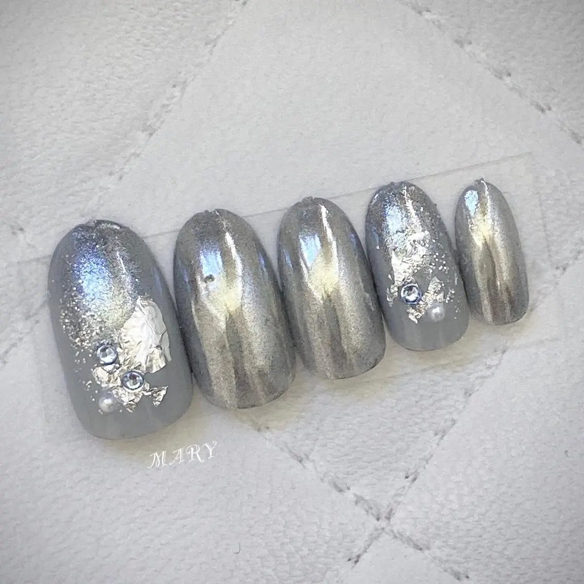 ネイル アートネイル ミラーネイル ハンドネイル Mary nail .narumiのネイルデザイン