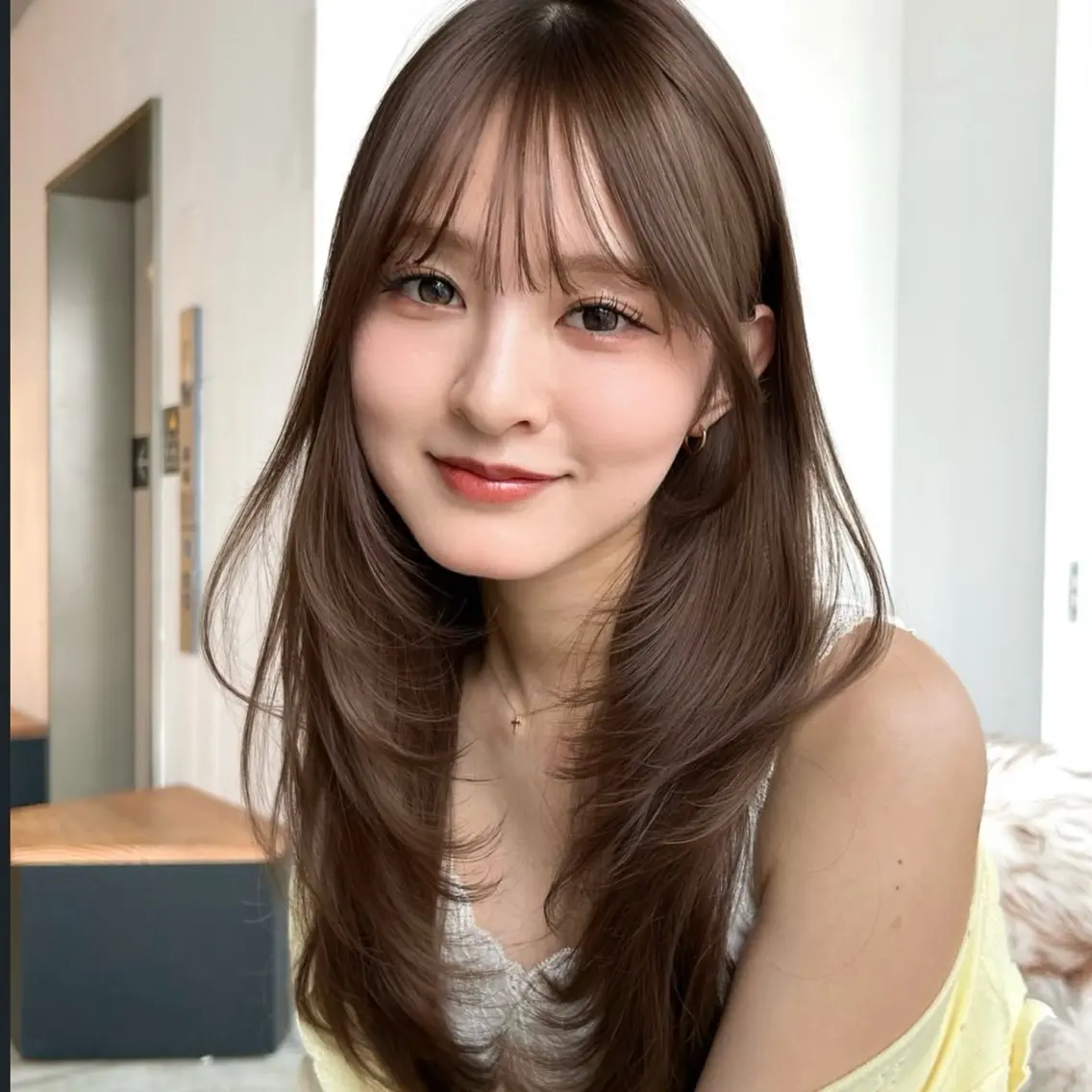 セミロング 池袋似合わせカット ✂️YUUKIのヘアスタイル