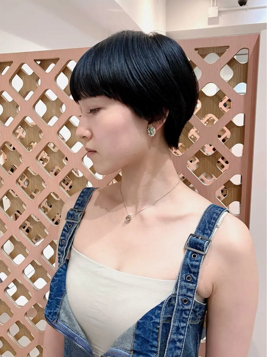 ショート ショートヘア ワイドバング カット ヘッドスパ 川間 将彦のヘアスタイル